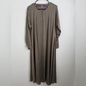 Marad Al Dandy Taupe Abaya with Matching Scarf Size 56